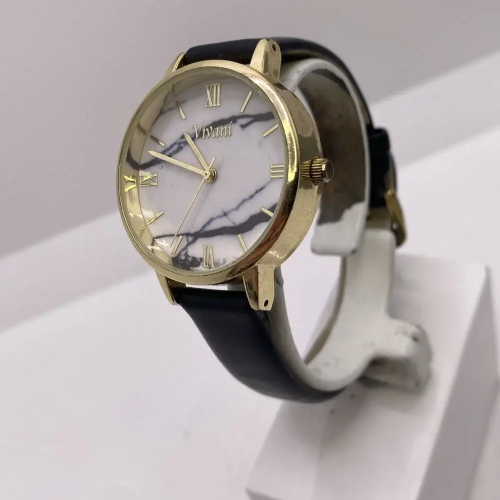 Vivani Womens Gold Tone Watch New Battery